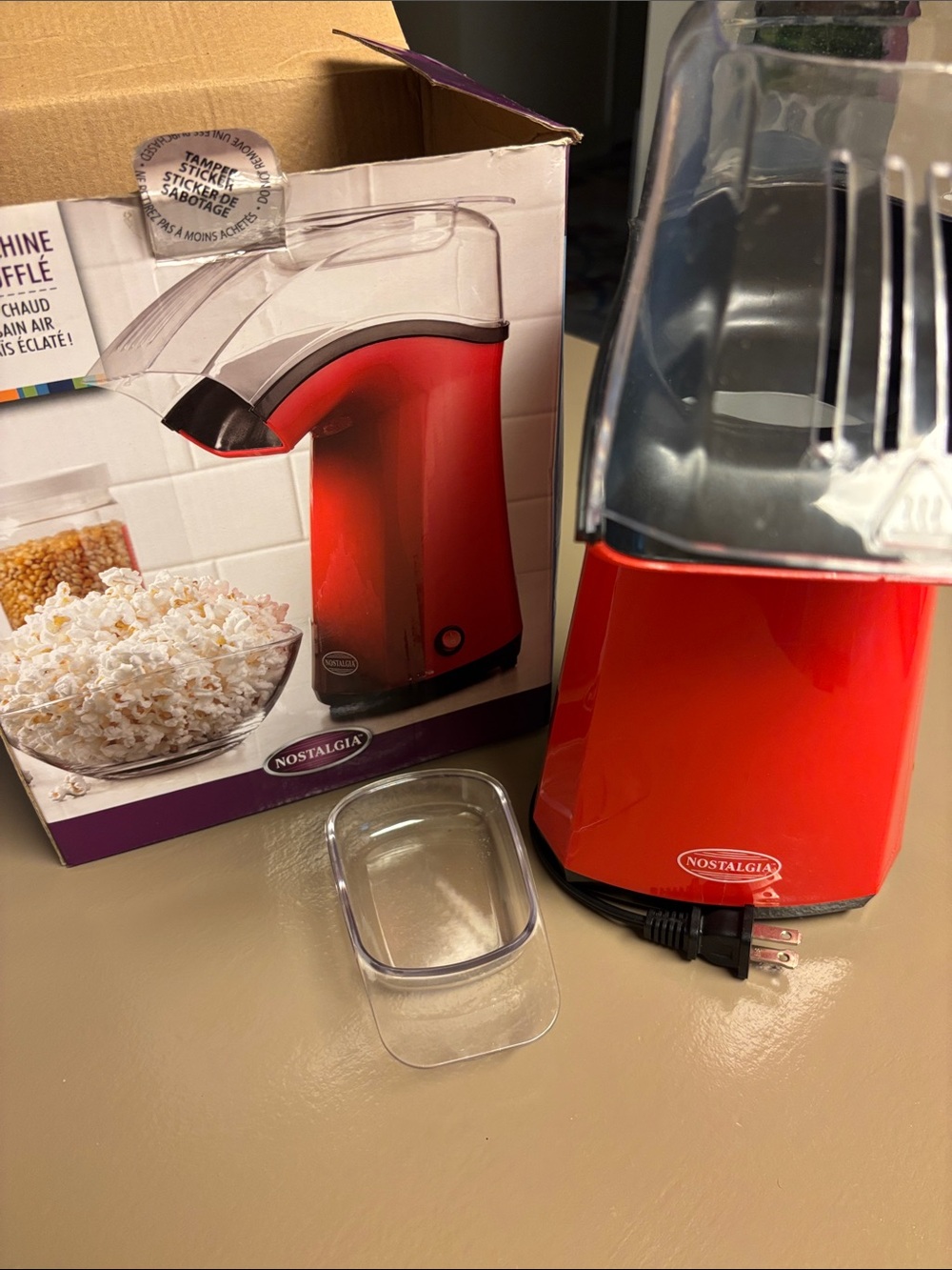 Nostalgia Red Countertop Hot Air Popcorn Popper